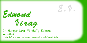 edmond virag business card